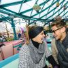 Rayane Bensetti et Denitsa Ikonomova ont passé une journée inoubliable au parc Disneyland à Marne-la-Vallée. Janvier 2015.