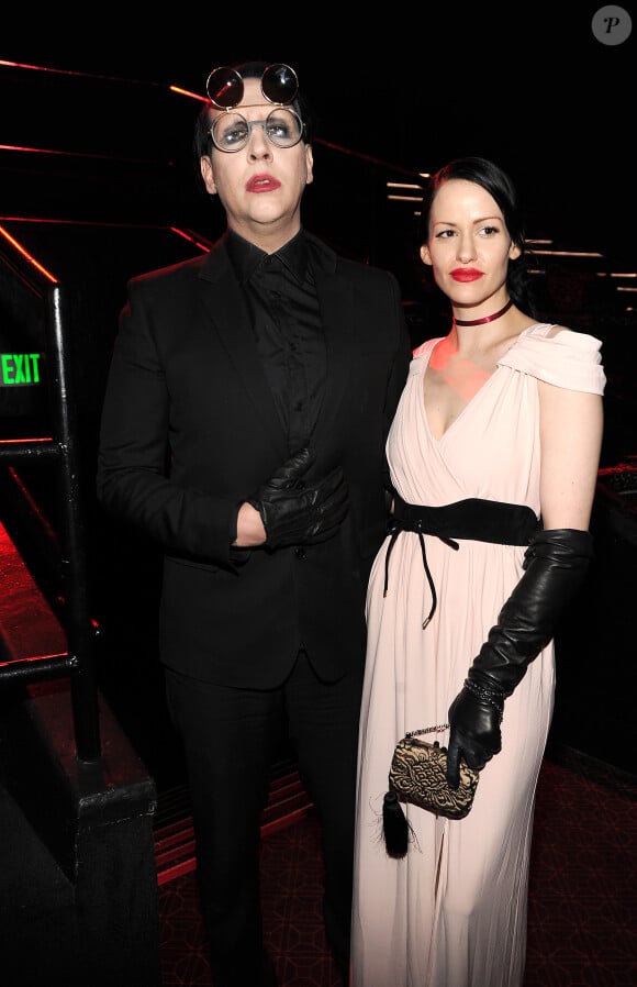 Marilyn Manson et Lindsay Usich lors de la soirée qui faisait suite à la présentation de la dernière saison de Sons Of Anarchy à l'Avalon de Hollywood le 6 septembre 2014