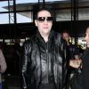 Marilyn Manson à son arrivée à l'aéroport LAX de Los Angeles le 25 juin 2014