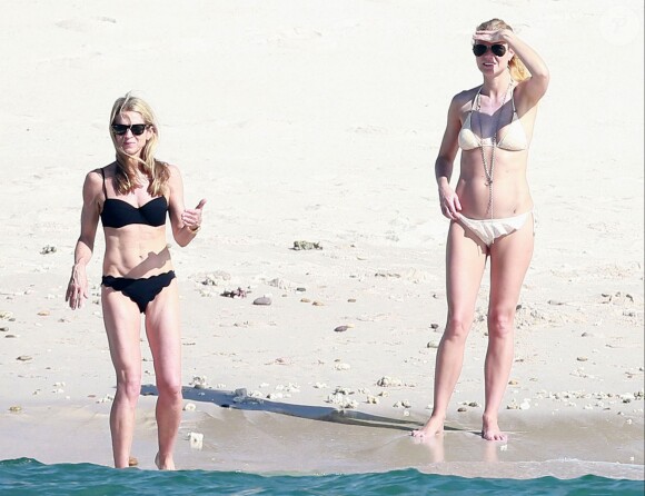 Exclusif - Gwyneth Paltrow en vacances sur la plage de Cabo San Lucas au Mexique le 17 janvier 2015. Gwyneth est avec son amie Crystal Lourd qui va fêter son anniversaire. 