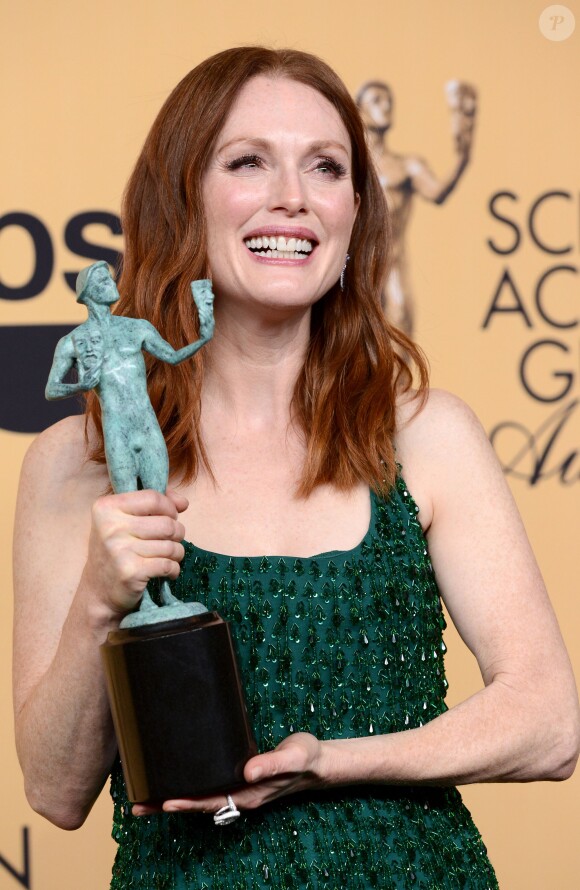 Julianne Moore à la 21e cérémonie des Screen Actors Guild Awards remis au Shrine Auditorium à Los Angeles, le 25 janvier 2015.