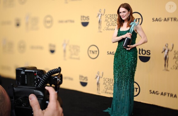 Julianne Moore à la 21e cérémonie des Screen Actors Guild Awards remis au Shrine Auditorium à Los Angeles, le 25 janvier 2015.