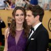 Keira Knightley, enceinte, et son époux James Righton - 21e cérémonie des Screen Actors Guild Awards au Shrine Auditorium à Los Angeles, le 25 janvier 2015. 