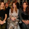 Emily Marant, Mareva Galanter et Mareva Georges assistent au défilé Alexis Mabille haute couture printemps-été 2015 à la Fondation Mona Bismarck. Paris, le 26 janvier 2015.
