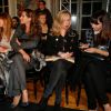 Emily Marant, Mareva Galanter, Mareva Georges, Lilou Fogli et Delphine McCarty assistent au défilé Alexis Mabille haute couture printemps-été 2015 à la Fondation Mona Bismarck. Paris, le 26 janvier 2015.