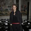Anne Consigny assiste au défilé Alexis Mabille haute couture printemps-été 2015 à la Fondation Mona Bismarck. Paris, le 26 janvier 2015.