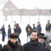 Le prince Guillaume, grand-duc héritier de Luxembourg, et la princesse Stéphanie se sont recueillis et ont déposé une gerbe à Auschwitz-Birkenau le 27 janvier 2015 lors de la cérémonie pour les 70 ans de la libération du camp de concentration et d'extermination