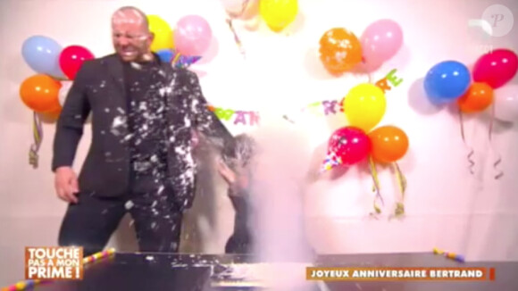Bertrand Chameroy bizuté par l'équipe de Cyril Hanouna pour son anniversaire - Touche pas à mon prime, mercredi 28 janvier sur D8.