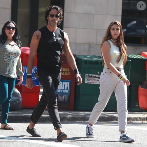 Lourdes Leon et son père Carlos Leon à New York, le 28 septembre 2014.