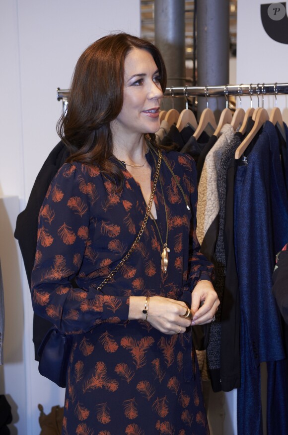 La princesse Mary de Danemark en visite à la fashion week de Copenhague, le 30 janvier 2015