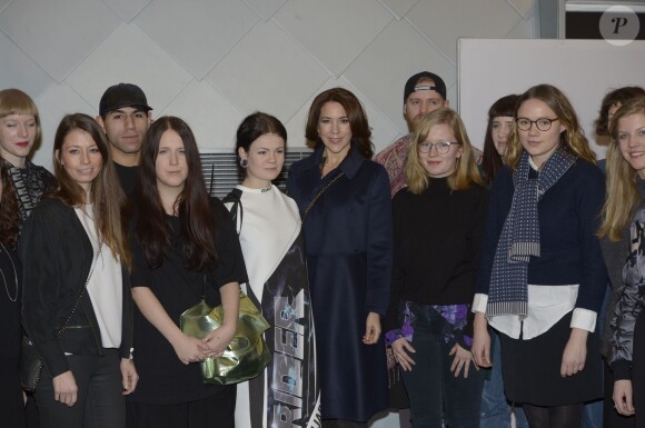 La princesse Mary de Danemark en visite à la fashion week de Copenhague, le 30 janvier 2015