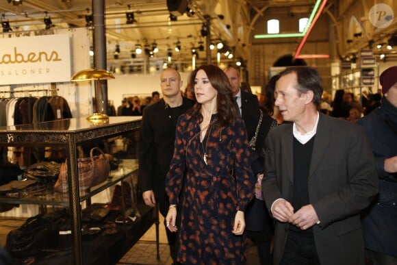 La princesse Mary de Danemark en visite à la fashion week de Copenhague, le 30 janvier 2015