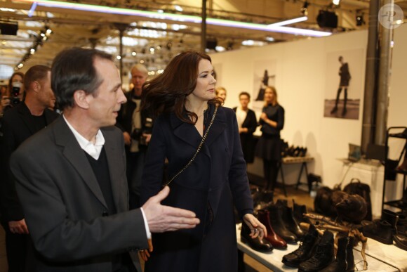 La princesse Mary de Danemark en visite à la fashion week de Copenhague, le 30 janvier 2015
