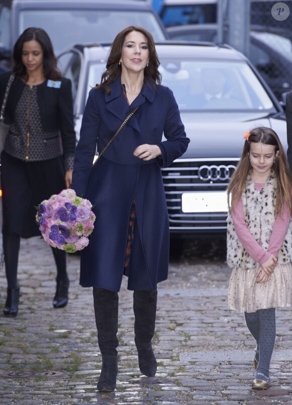 La princesse Mary de Danemark en visite à la fashion week de Copenhague, le 30 janvier 2015