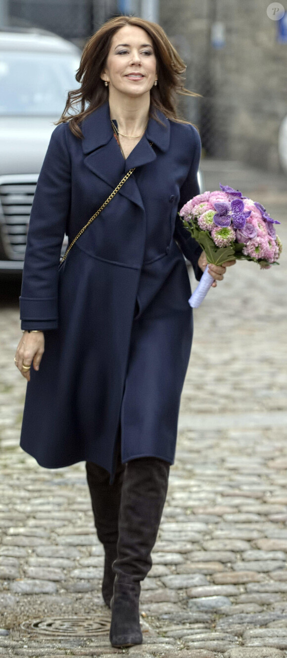 La princesse Mary de Danemark en visite à l'exposition Revolver Fashion lors de la Fashion Week de Copenhague, le 30 janvier 2015