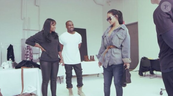 Rihanna et Kanye West sur le tournage du clip de "FourFiveSeconds", réalisé par Inez et Vinoodh.
