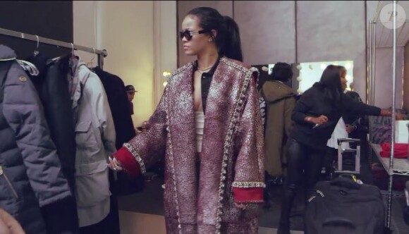 Rihanna sur le tournage du clip de "FourFiveSeconds", réalisé par Inez et Vinoodh.