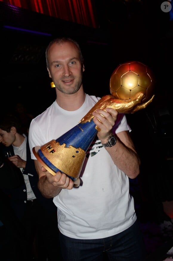Thierry Omeyer - Les champions du monde de handball fêtent leur victoire au VIP Room à Paris le 2 février 2015. 