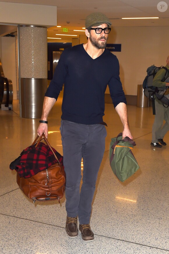 Ryan Reynolds arrive au LAX airport, Los Angeles, le 25 janvier 2015.
