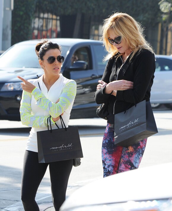 Eva Longoria et Melanie Griffith passent la journée ensemble à Beverly Hills, le 3 février 2015.  3/02/2015 - Beverly Hills