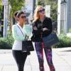 Eva Longoria et Melanie Griffith passent la journée ensemble à Beverly Hills, le 3 février 2015. Elles sont d'abord allées faire du shopping avant d'aller déjeuner au restaurant "Gracias Madre". Les deux actrices se sont prises dans les bras pour se dire au revoir!  