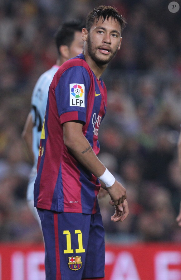 Neymar lors du match opposant le FC Barcelona au Celta Vigo à Barcelone en Espagne le 1er novembre 2014. 