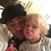 Neymar avec son fils Davi Lucca le 2 février 2015