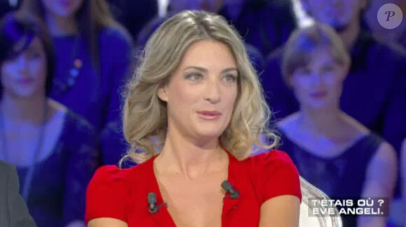 La chanteuse Eve Angeli évoque sa relation amoureuse avec Michel dans l'émission "Salut, les Terriens !" sur Canal +, le 20 septembre 2014.