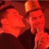 Cristiano Ronaldo chante lors de la fête de ses 30 ans à Madrid le 7 février 2015.