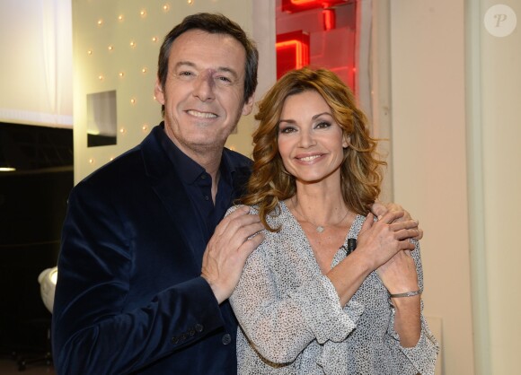 Jean-Luc Reichmann et Ingrid Chauvin - Enregistrement de l'émission "Vivement Dimanche" à Paris le 14 janvier 2015.