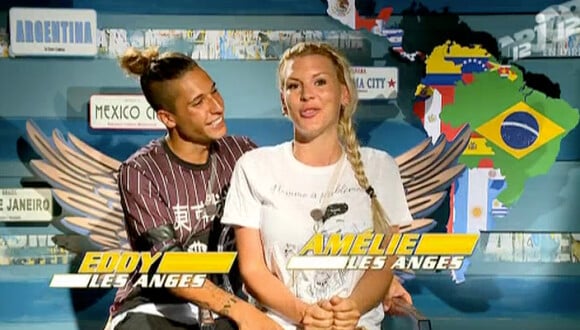 Premières images des Anges 7 (NRJ12). Amélie et son complice Eddy font une dédicace aux téléspectateurs du programme. Extrait diffusé dans le Mag sur NRJ12. Le 12 février 2015.