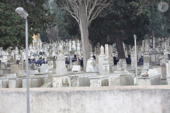 Obsèques de Roger Hanin au cimetière Saint-Eugène à Alger. Le 13 février 2015. 