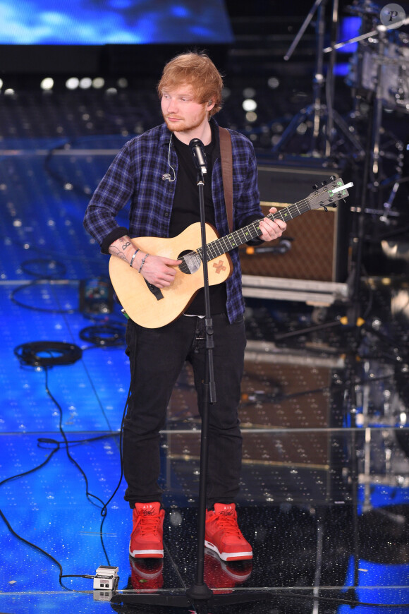 Ed Sheeran - Cérémonie de clôture du 65e festival de musique de San Remo, le 14 février 2015.