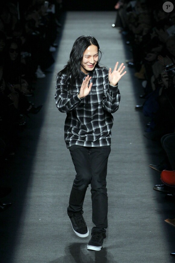 Alexander Wang à l'issue de son défilé Alexander Wang automne-hiver 2015 à New York, le 14 février 2015.