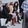 Kanye West, Anna Wintour et Kim Kardashian à la présentation de la collection YEEZI SEASON 1 à New York. Le 12 février 2015.