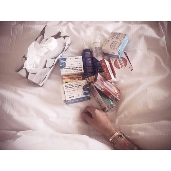 Alizée malade, le 18 février 2015 à Nice.