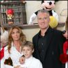 Didier Deschamps, sa femme Claude et son fils Dylan à Paris le 5 novembre 2005. 