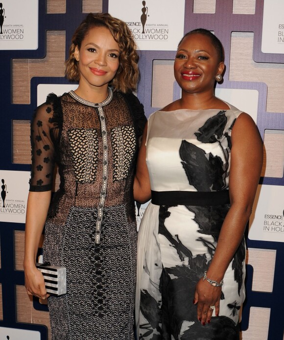 Carmen Ejogo et Vanessa Bush lors des 8es Essence Black Women organisées à Hollywood à l'hôtel Beverly Wilshire, le 19 février 2015. 