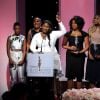 Samira Wiley, Adrienne C. Moore, Danielle Brooks, Lorraine Toussaint, Laverne Cox, Vicky Jeudy et Uzo Aduba lors des 8es Essence Black Women organisées à Hollywood à l'hôtel Beverly Wilshire, le 19 février 2015. 