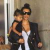 Kim Kardashian et sa fille North - Exclusif - Kim Kardashian et Kanye West emmènent leur fille North à une séance photo à Hollywood, le 5 février 2015 F 
