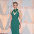 Scarlett Johansson en Atelier Versace à la 87e cérémonie des Oscars à Hollywood, le 22 février 2015.