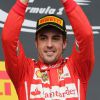 Fernando Alonso sur le podium du Grand Prix de Hongrie le 27 juillet 2014 à Budapest