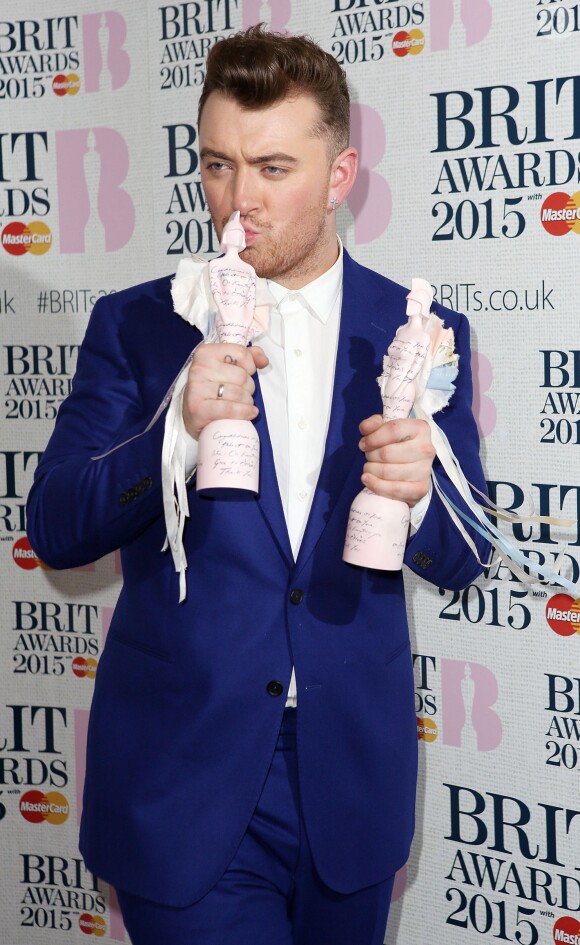 Sam Smith à la 35e cérémonie des Brit Awards à Londres, le 25 février 2015.