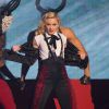 Madonna sur la scène de la 35e cérémonie des Brit Awards à Londres, le 25 février 2015.