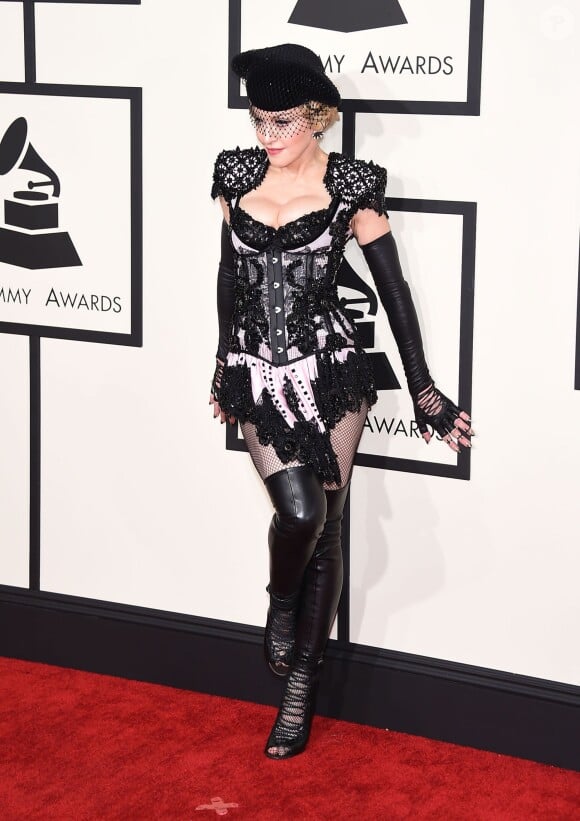 Madonna - 57e cérémonie des Grammy Awards au Staples Center à Los Angeles, le 8 février 2015.
