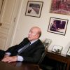 Exclusif - Valéry Giscard d'Estaing répond aux questions de Cyril Viguier, à Paris le 26 février 2015.