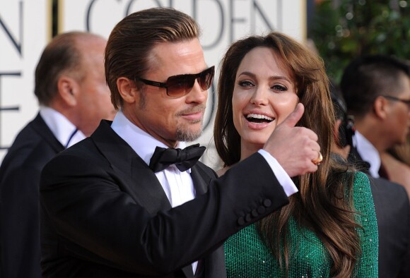 Angelina Jolie et Brad Pitt aux Golden Globe Awards 2011.