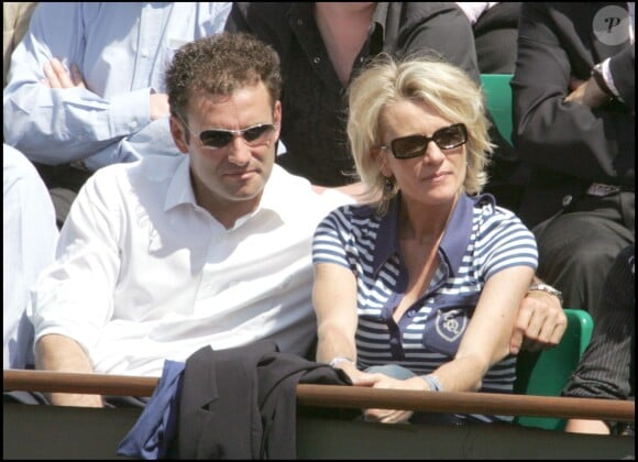 Pierre Sled et Sophie Davant à Roland-Garros en 2006.