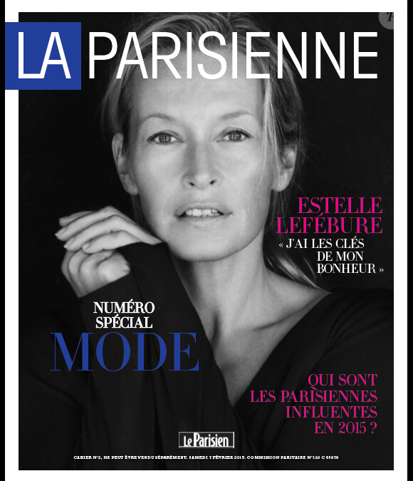 Estelle Lefébure en couverture de "La Parisienne", le supplément féminin du "Parisien", en kiosques le 7 mars 2015.