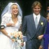 Mariage de David Hallyday et Estelle Lefébure le 15 septembre 1989.